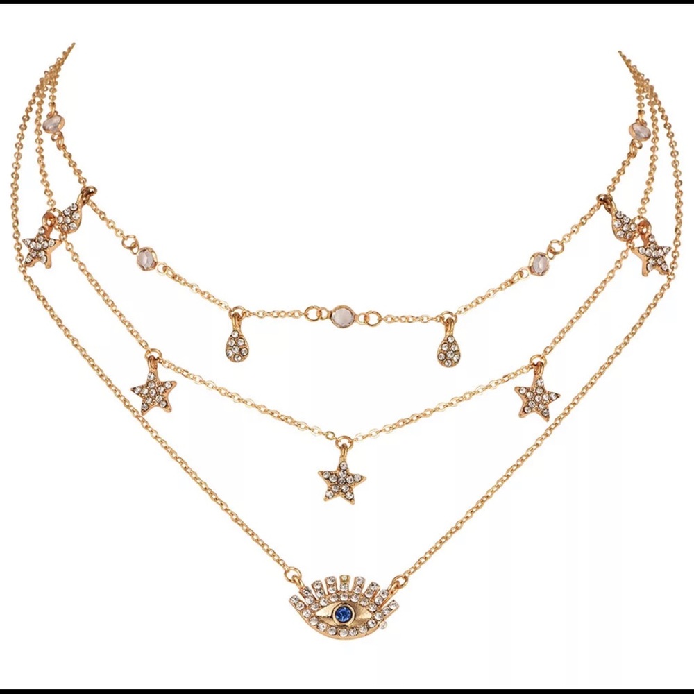 Layered Evil Eye Necklace